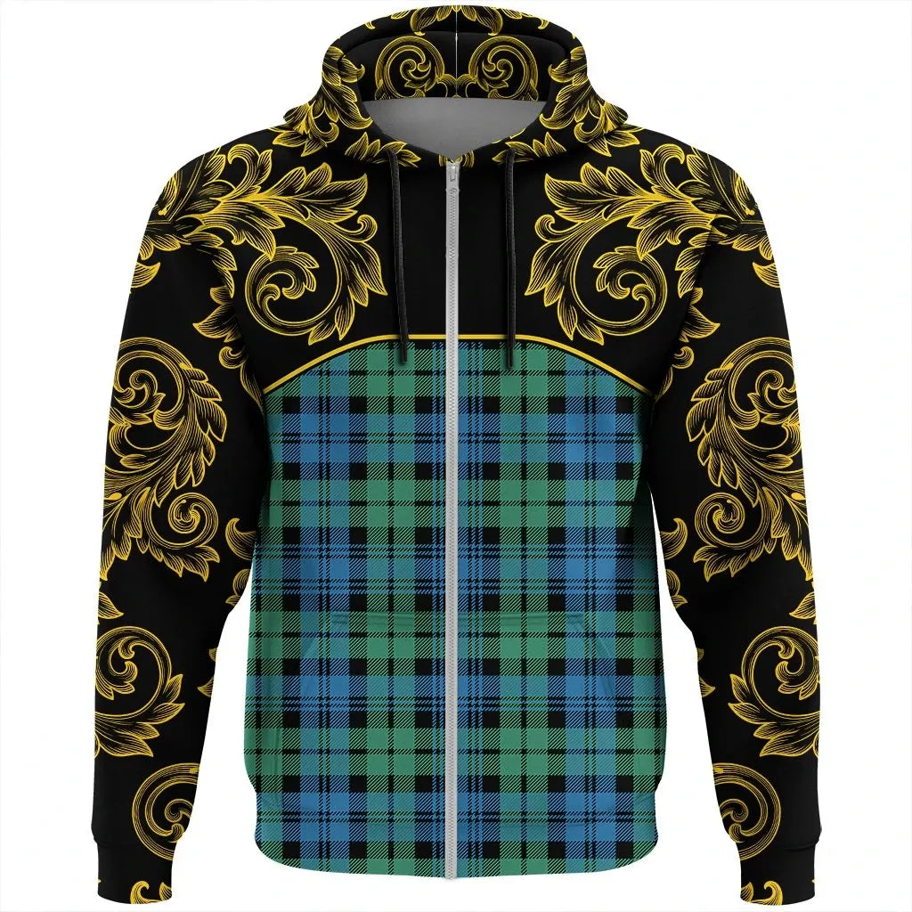 Printivon Campbell Ancient 01 Tartan Clan Crest Zip Hoodie Empire I