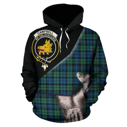 Printivon Campbell Ancient 02 Tartan Clan Crest Hoodie Patronage