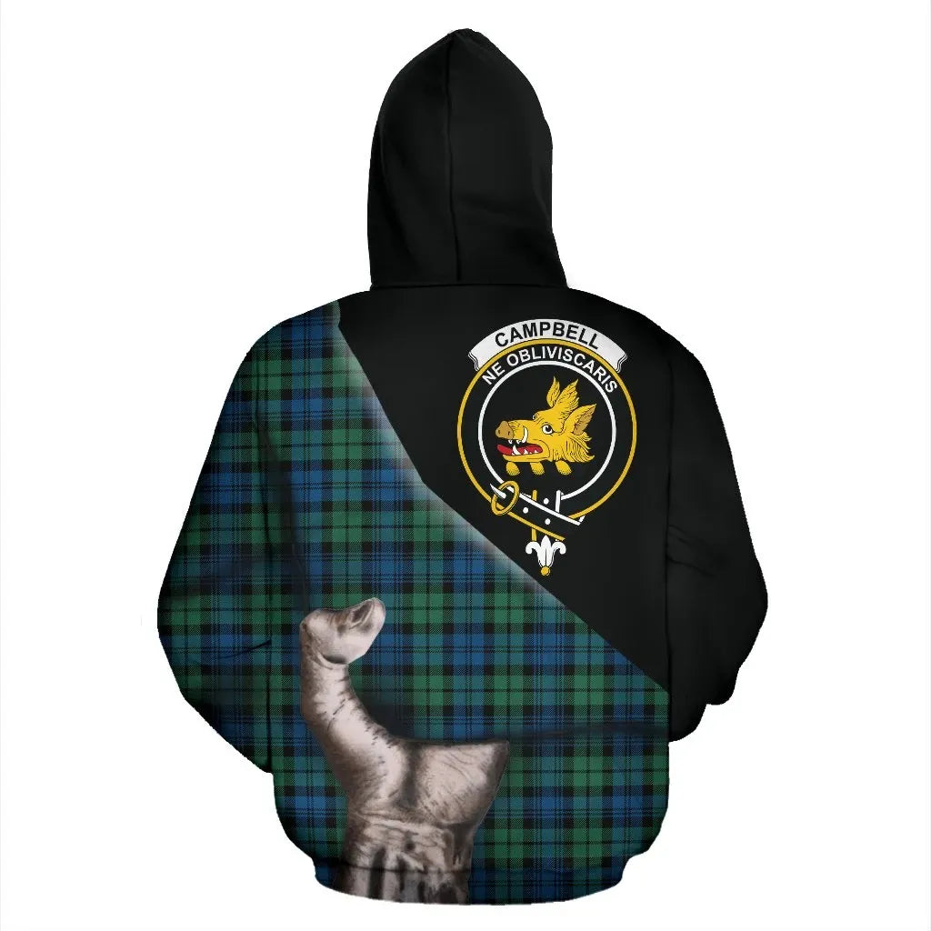 Printivon Campbell Ancient 02 Tartan Clan Crest Hoodie Patronage