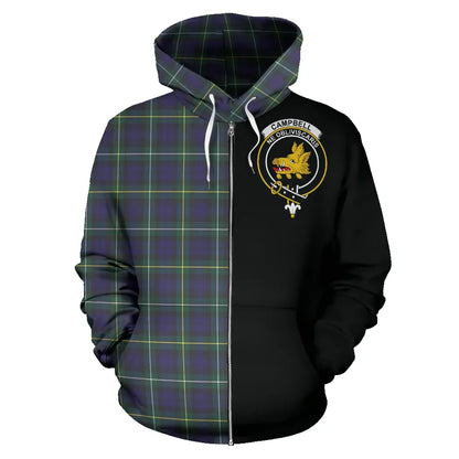 Printivon Campbell Argyll Modern Tartan Hoodie Half Of Me