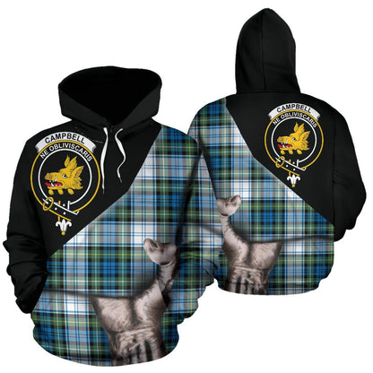 Printivon Campbell Dress Ancient Tartan Clan Crest Hoodie Patronage