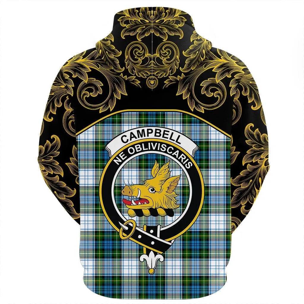 Printivon Campbell Dress Tartan Clan Crest Hoodie Empire I