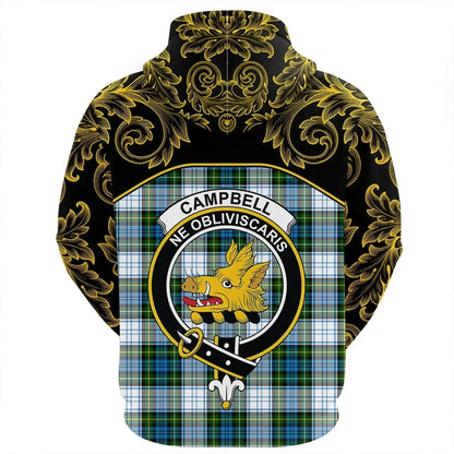 Printivon Campbell Dress Tartan Clan Crest Hoodie Empire I