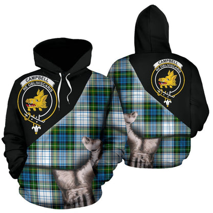 Printivon Campbell Dress Tartan Clan Crest Hoodie Patronage