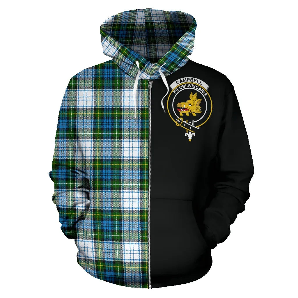 Printivon Campbell Dress Tartan Hoodie Half Of Me