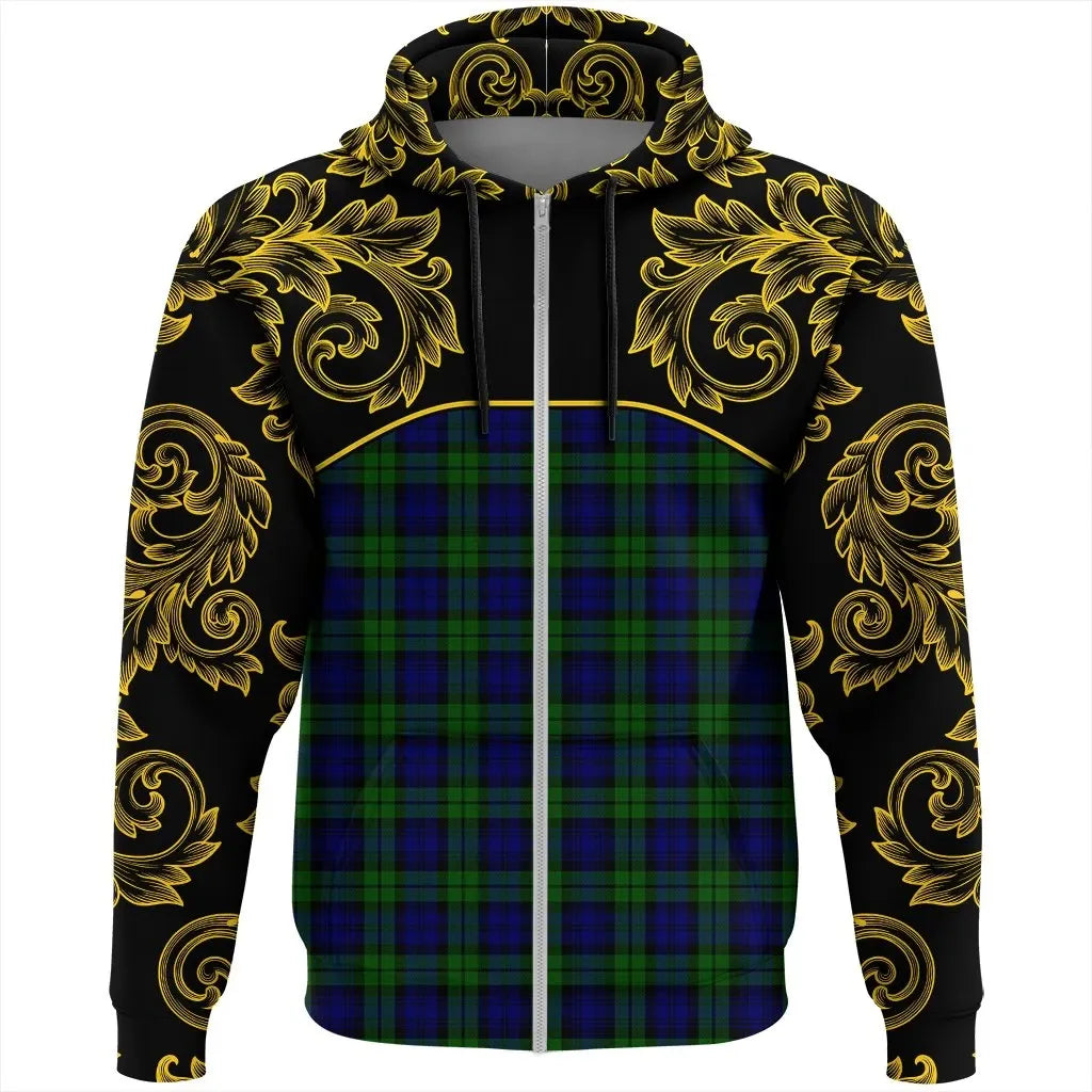 Printivon Campbell Modern Tartan Clan Crest Zip Hoodie Empire I