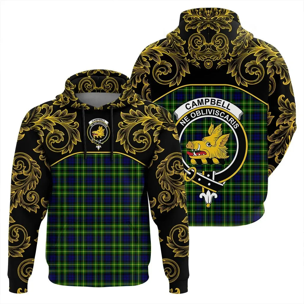 Printivon Campbell Of Breadalbane Modern Tartan Clan Crest Hoodie Empire I