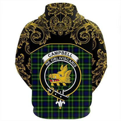 Printivon Campbell Of Breadalbane Modern Tartan Clan Crest Hoodie Empire I