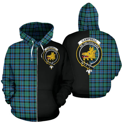Printivon Campbell Of Cawdor Ancient Tartan Hoodie Half Of Me