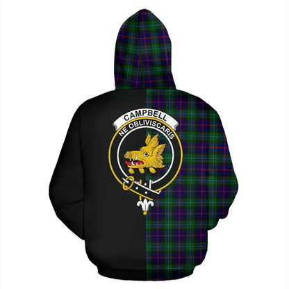 Printivon Campbell Of Cawdor Modern Tartan Hoodie Half Of Me