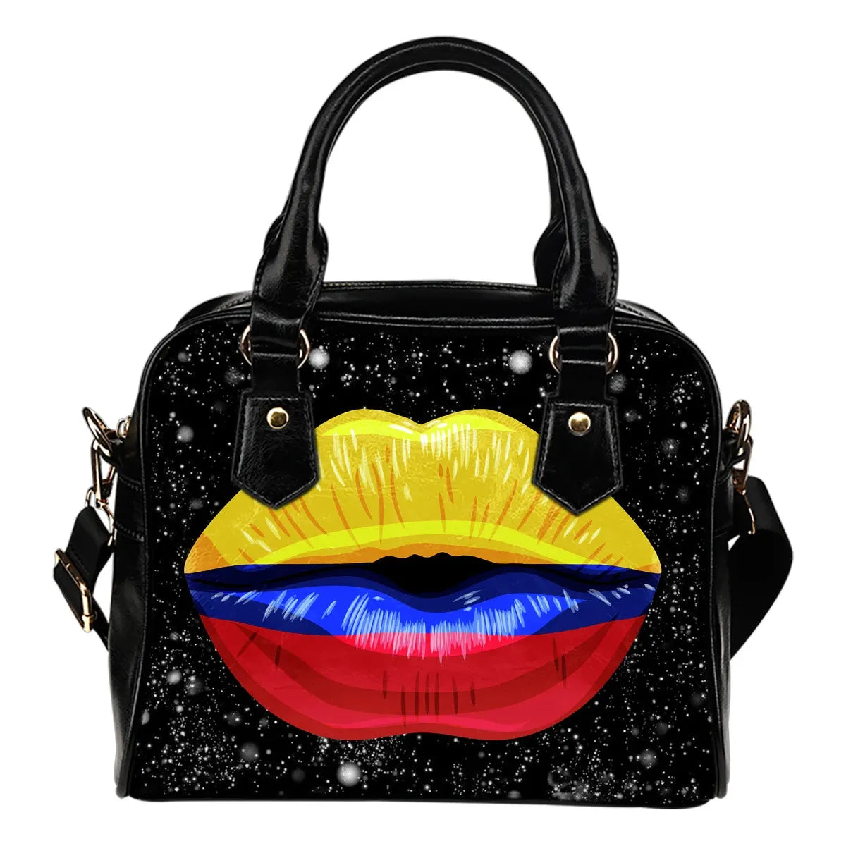Colombia Lips Flag Shoulder Handbag