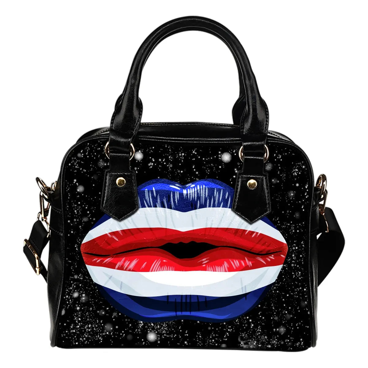Costa Rica Lips Flag Shoulder Handbag
