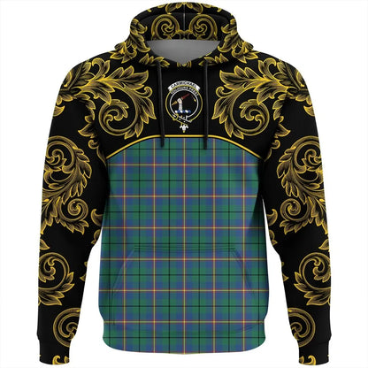 Printivon Carmichael Ancient Tartan Clan Crest Hoodie Empire I