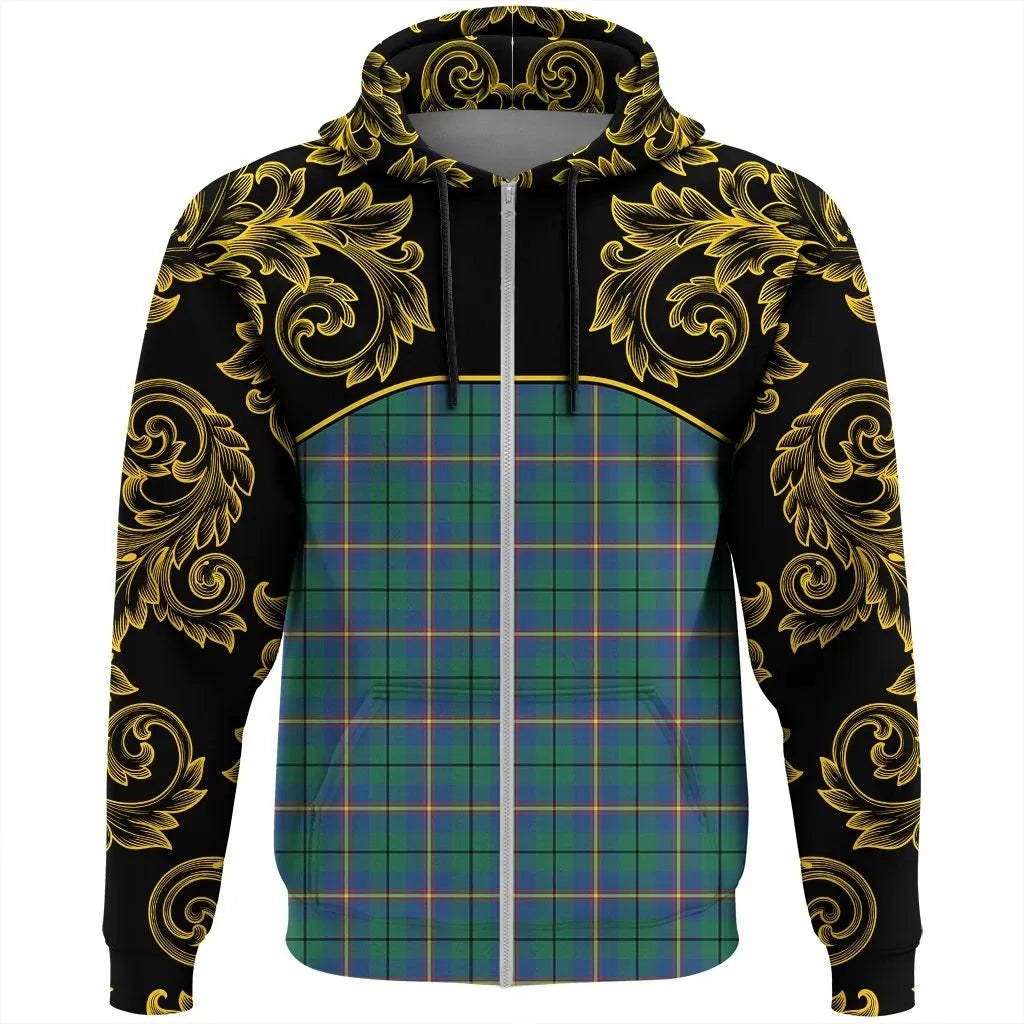 Printivon Carmichael Ancient Tartan Clan Crest Zip Hoodie Empire I