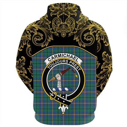 Printivon Carmichael Ancient Tartan Clan Crest Zip Hoodie Empire I