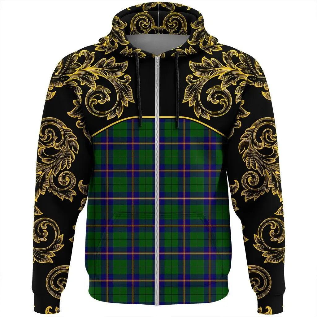 Printivon Carmichael Modern Tartan Clan Crest Zip Hoodie Empire I