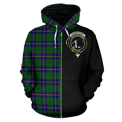 Printivon Carmichael Modern Tartan Hoodie Half Of Me