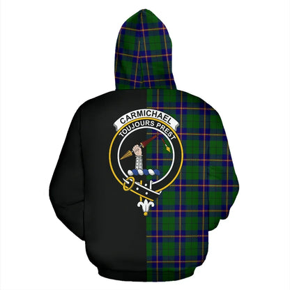 Printivon Carmichael Modern Tartan Hoodie Half Of Me