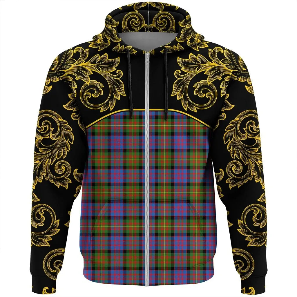 Printivon Carnegie Ancient Tartan Clan Crest Zip Hoodie Empire I