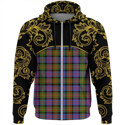 Printivon Carnegie Ancient Tartan Clan Crest Zip Hoodie Empire I
