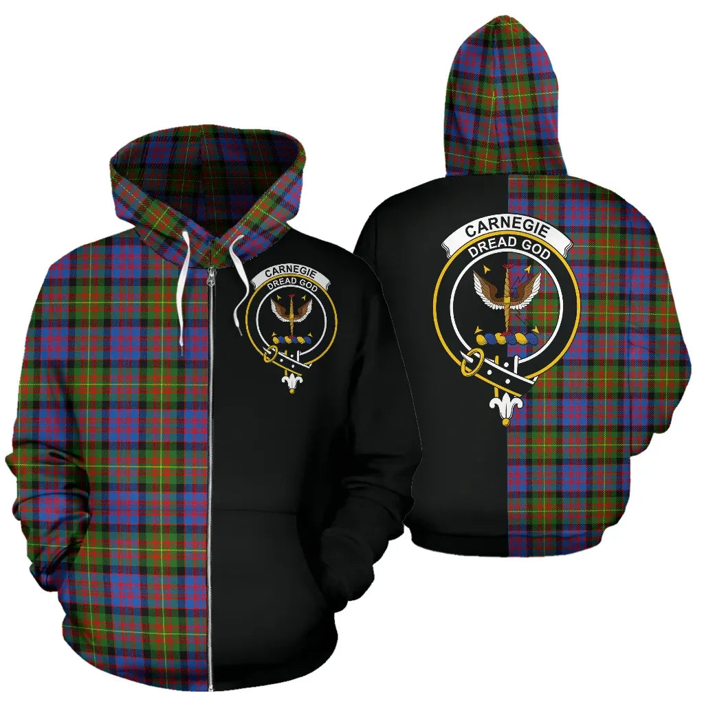 Printivon Carnegie Ancient Tartan Hoodie Half Of Me