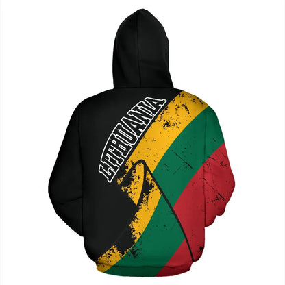 Lithuania Special Grunge Flag Pullover Hoodie