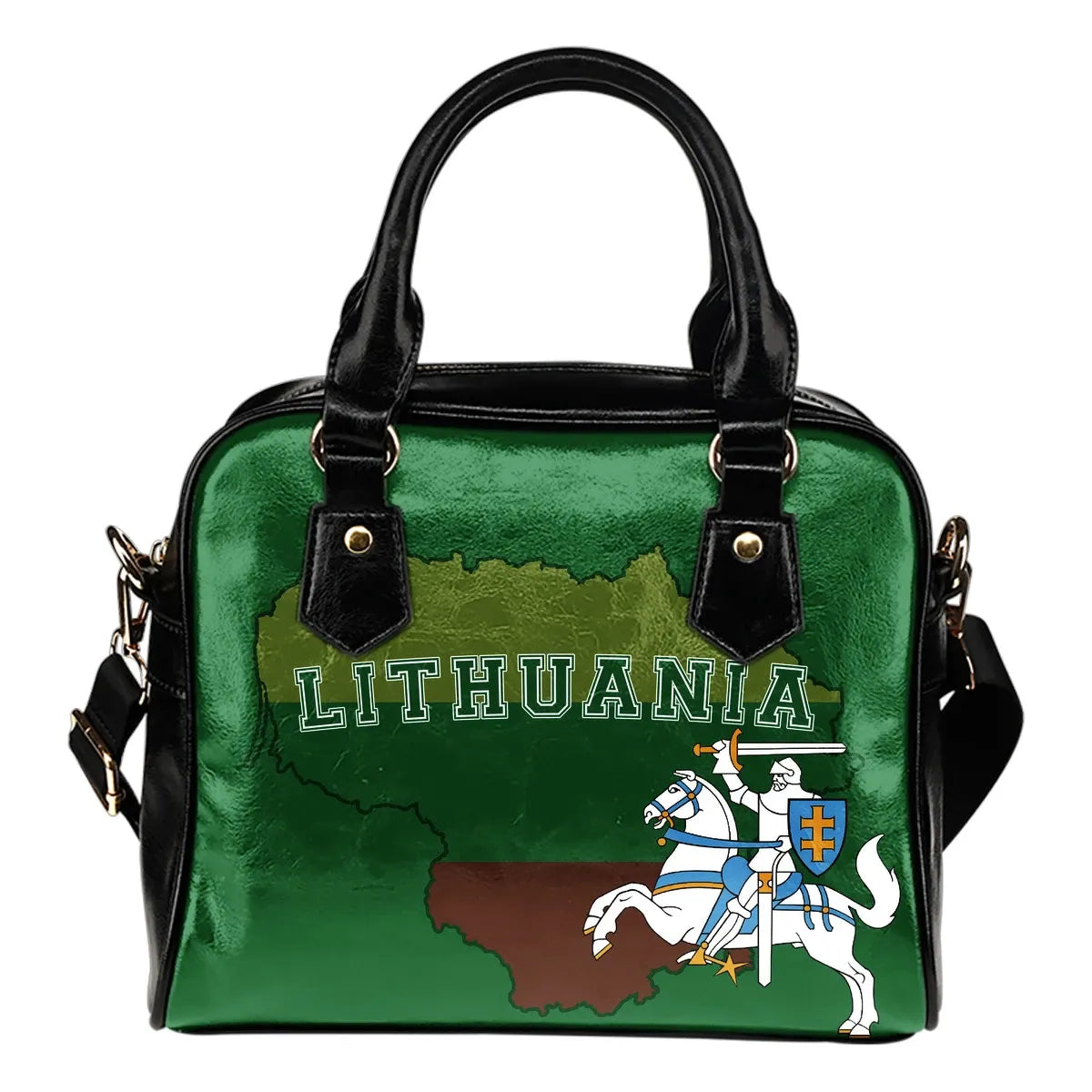 Lithuania Flag Shoulder Handbag Map Version