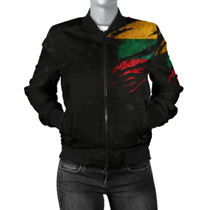 Lithuania in Me Women's Bomber Jacket - Special Grunge Style