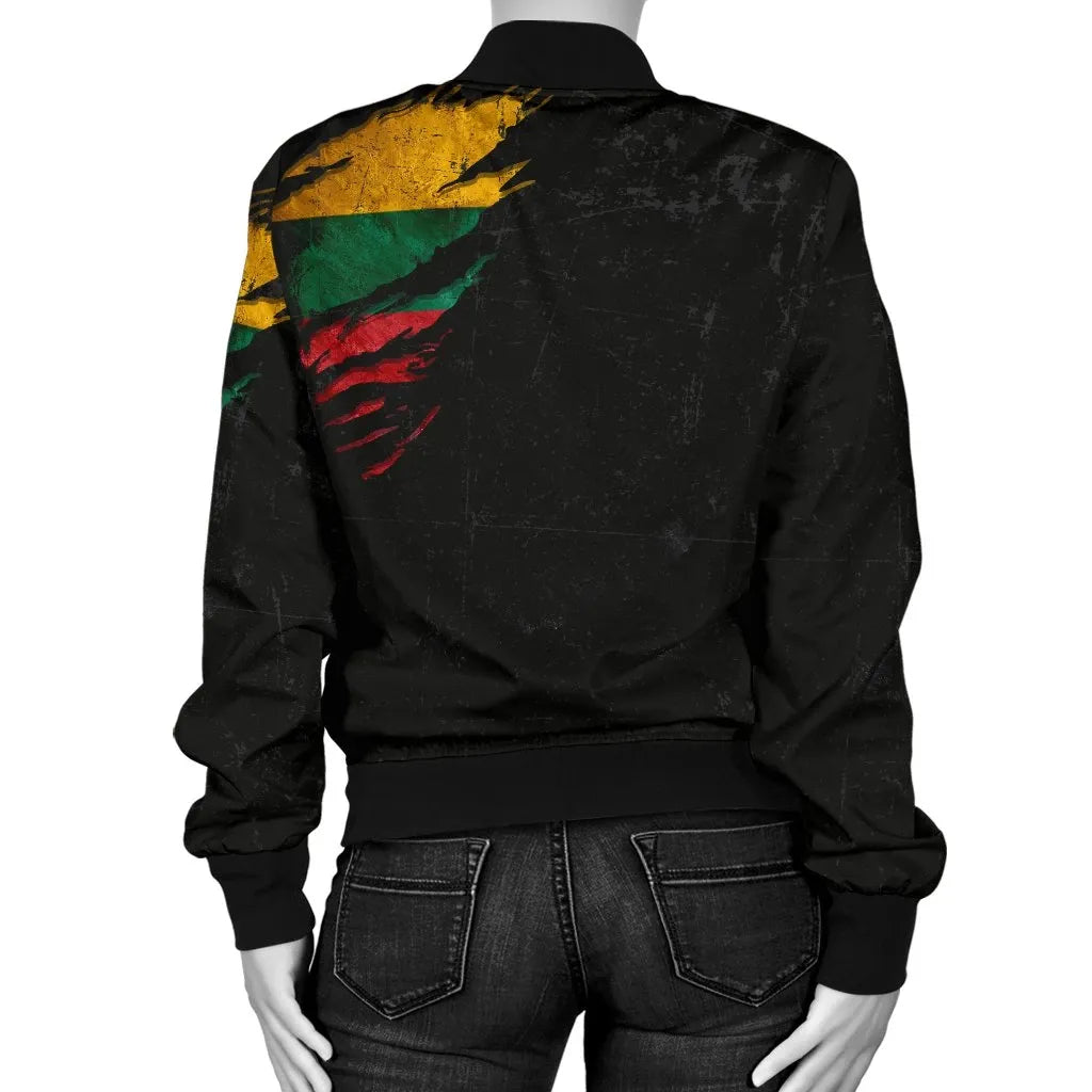 Lithuania in Me Women's Bomber Jacket - Special Grunge Style