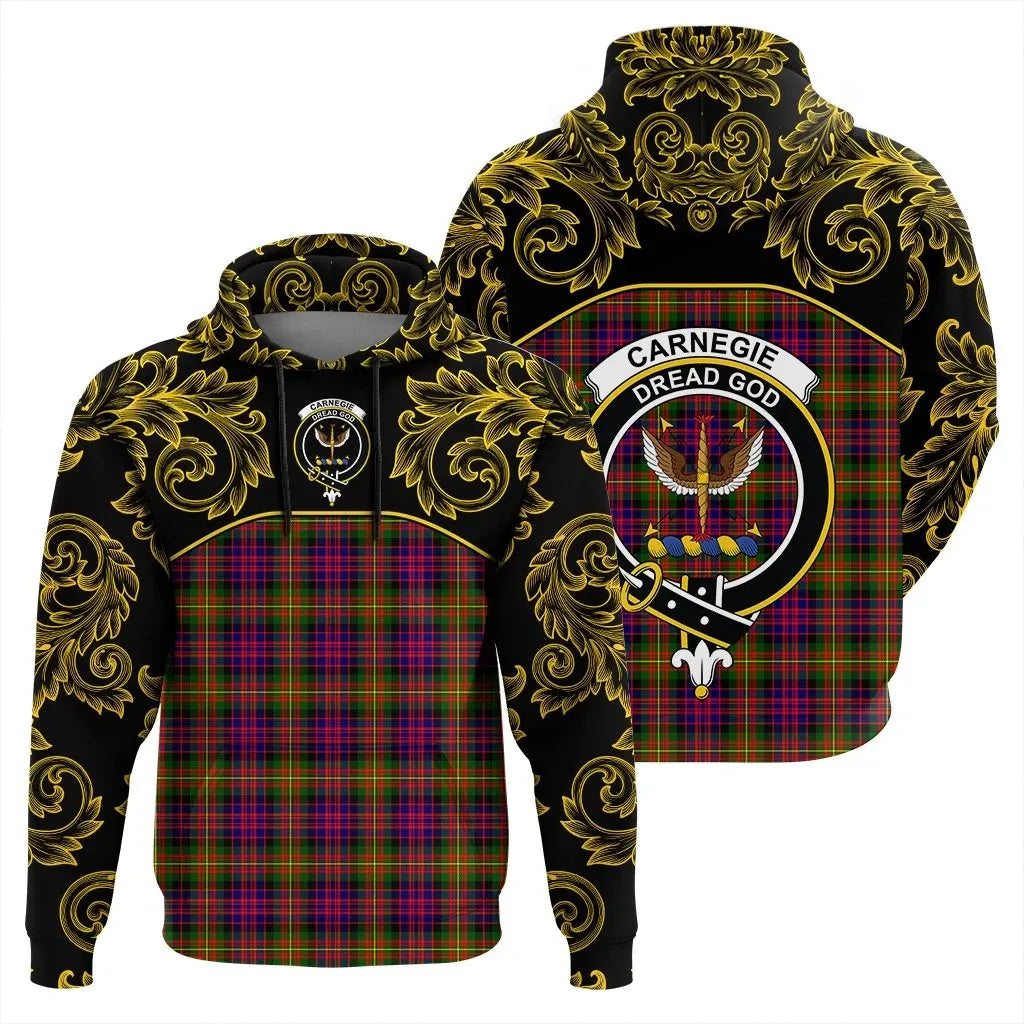 Printivon Carnegie Modern Tartan Clan Crest Hoodie Empire I