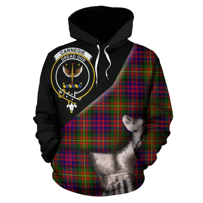 Printivon Carnegie Modern Tartan Clan Crest Hoodie Patronage