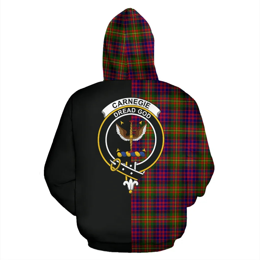 Printivon Carnegie Modern Tartan Hoodie Half Of Me