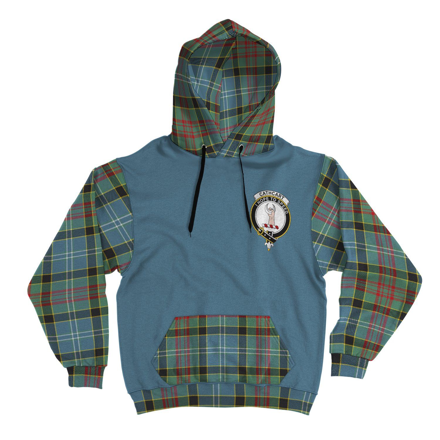 Printivon Cathcart Clans Tartan All Over Hoodie Sleeve Color