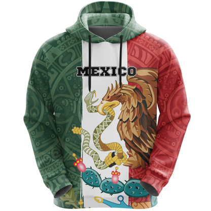 Mexico Hoodie, Mexican Aztec Pullover Hoodie