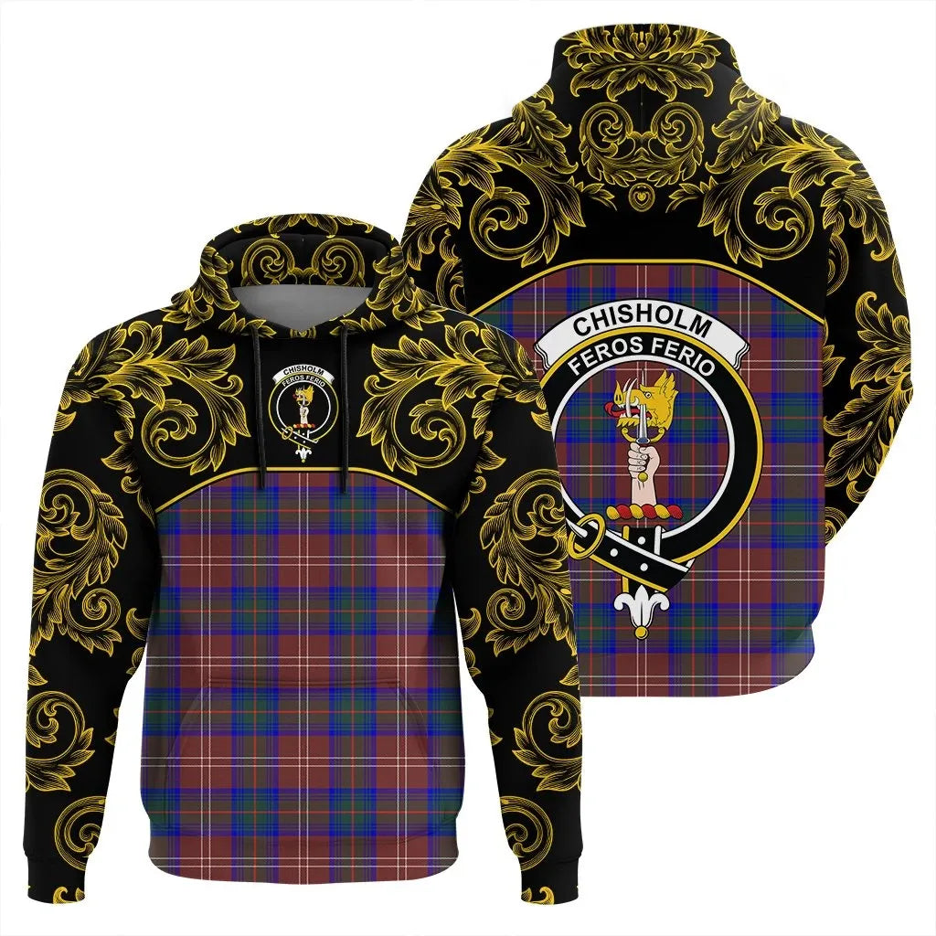Printivon Chisholm Hunting Modern Tartan Clan Crest Hoodie Empire I