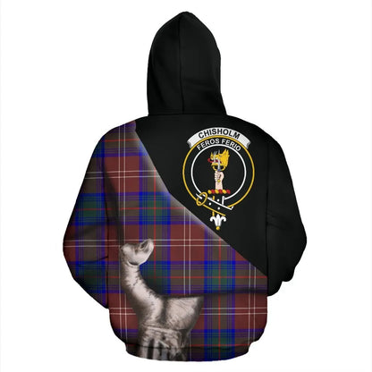 Printivon Chisholm Hunting Modern Tartan Clan Crest Hoodie Patronage