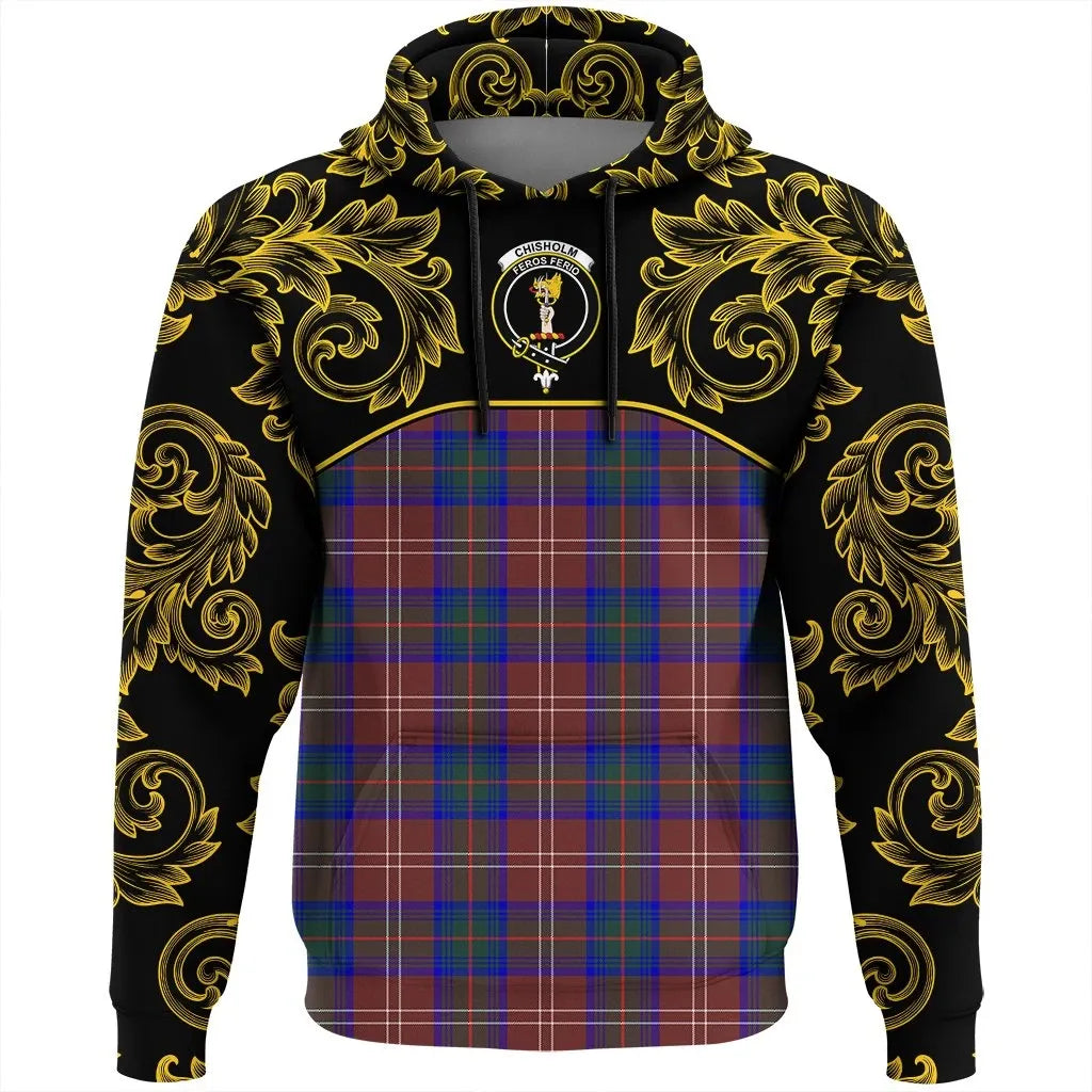 Printivon Chisholm Hunting Modern Tartan Clan Crest Hoodie Empire I