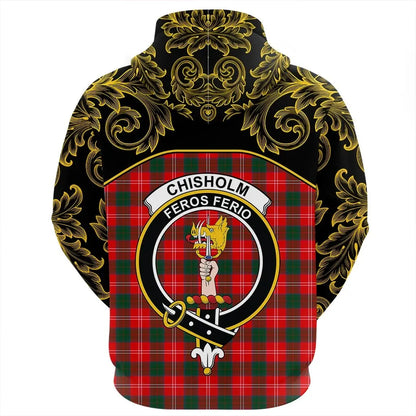 Printivon Chisholm Modern Tartan Clan Crest Hoodie Empire I
