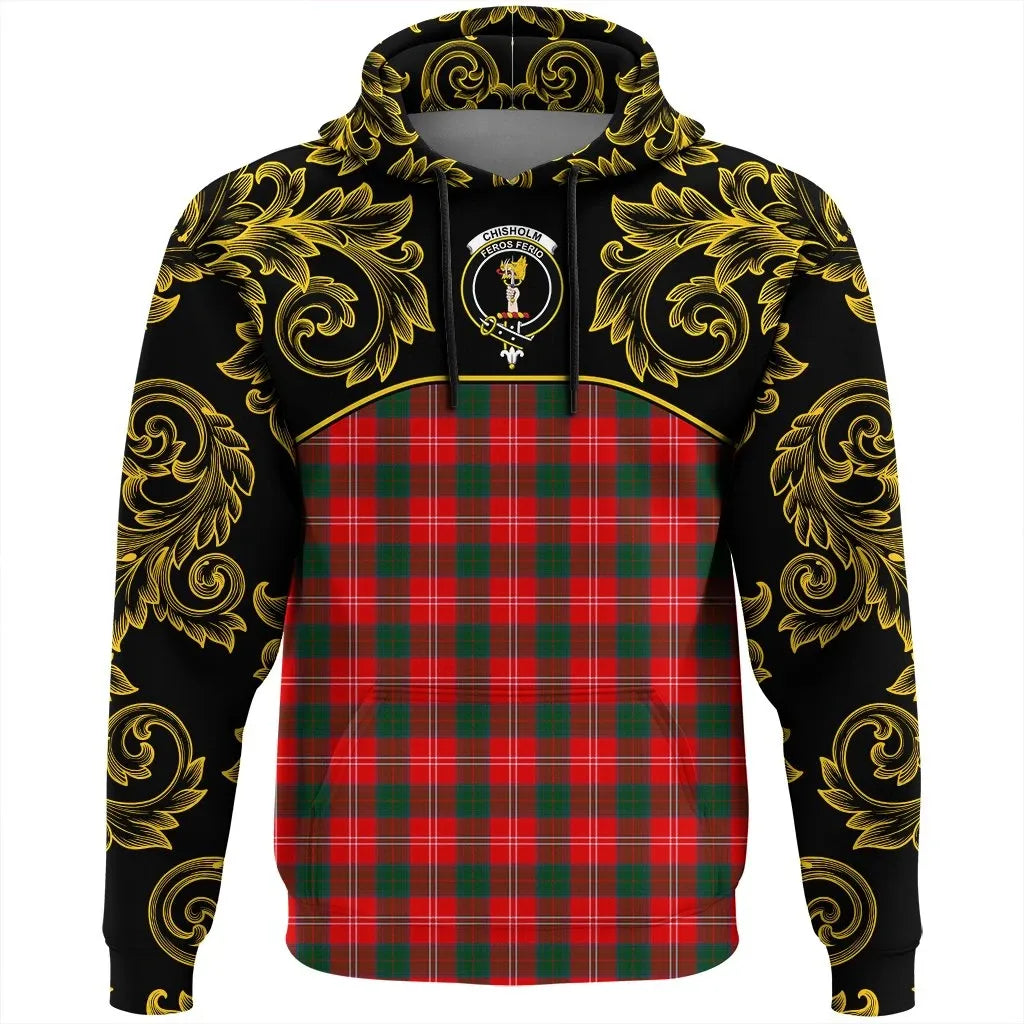 Printivon Chisholm Modern Tartan Clan Crest Hoodie Empire I