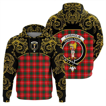 Printivon Chisholm Modern Tartan Clan Crest Hoodie Empire I