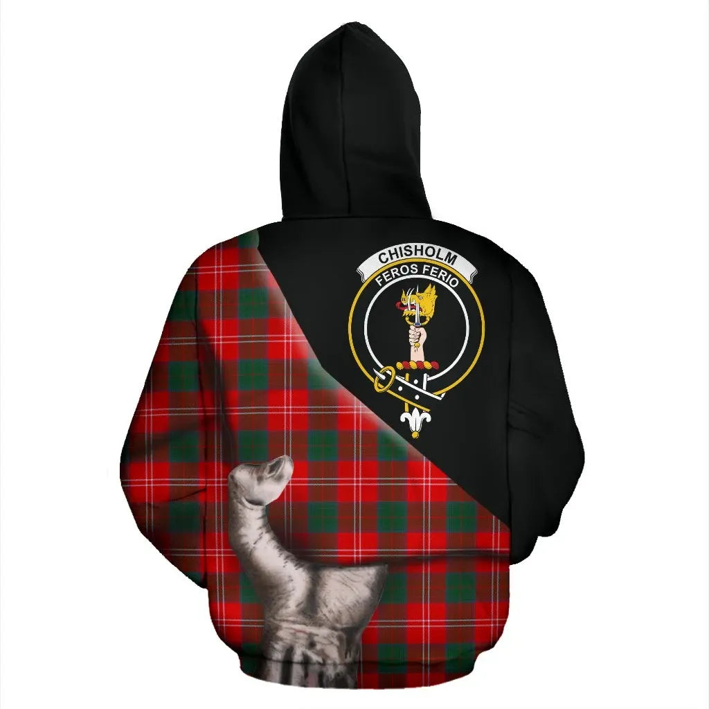 Printivon Chisholm Modern Tartan Clan Crest Hoodie Patronage
