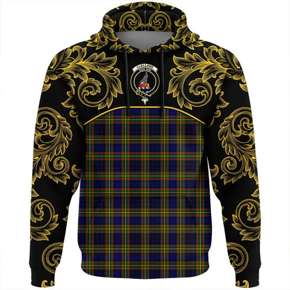 Printivon Clelland Modern Tartan Clan Crest Hoodie Empire I
