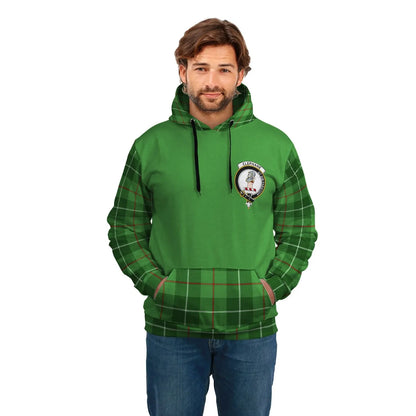 Printivon Clephane Or Clephan Clans Tartan All Over Hoodie Sleeve Color