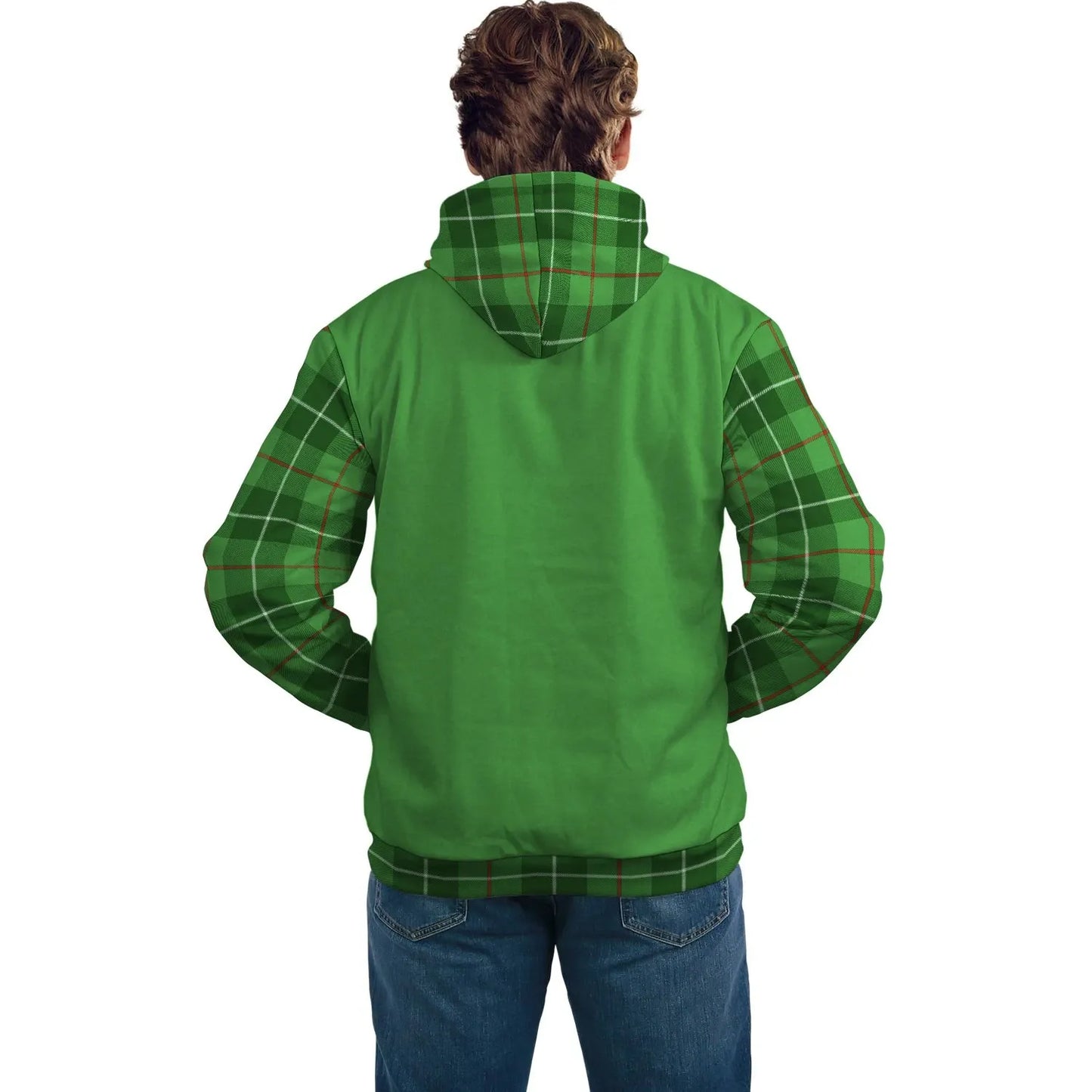 Printivon Clephane Or Clephan Clans Tartan All Over Hoodie Sleeve Color
