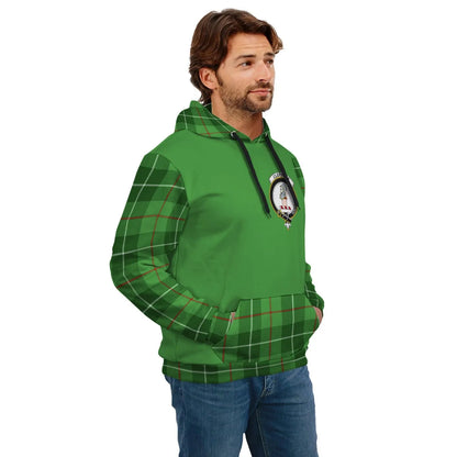 Printivon Clephane Or Clephan Clans Tartan All Over Hoodie Sleeve Color