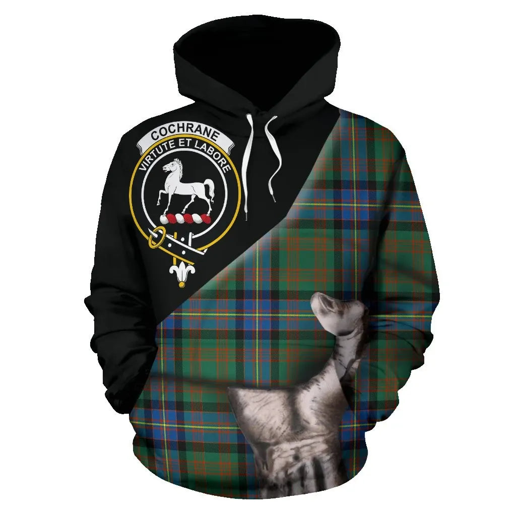 Printivon Cochrane Ancient Tartan Clan Crest Hoodie Patronage