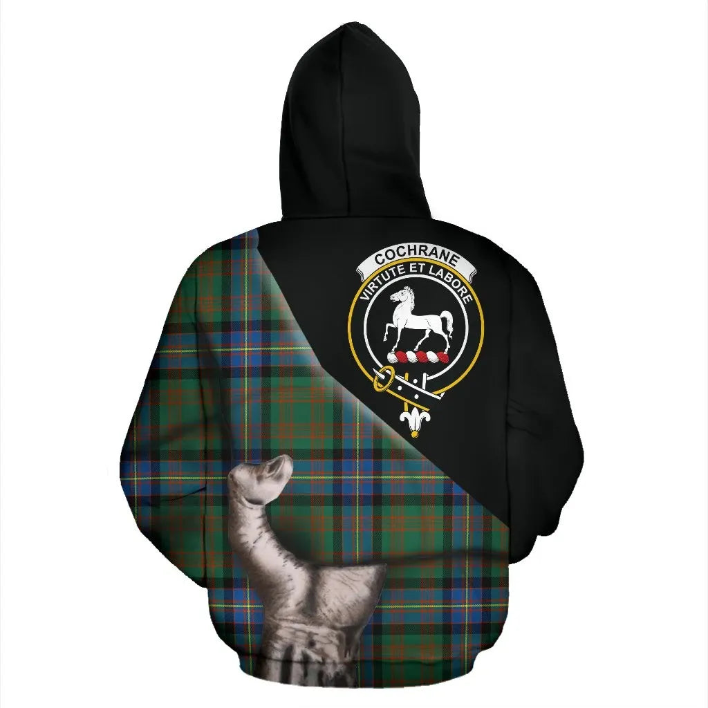 Printivon Cochrane Ancient Tartan Clan Crest Hoodie Patronage