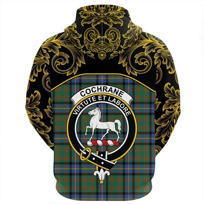 Printivon Cochrane Ancient Tartan Clan Crest Zip Hoodie Empire I