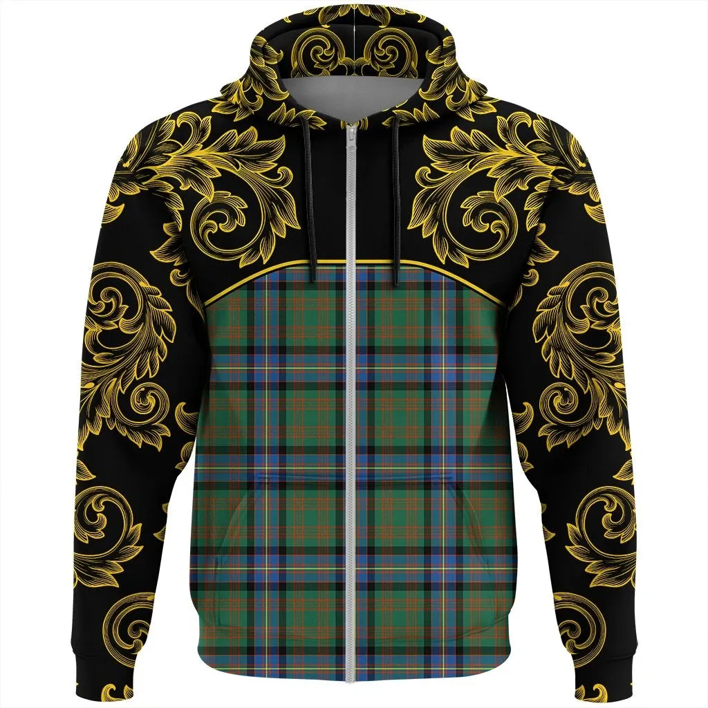 Printivon Cochrane Ancient Tartan Clan Crest Zip Hoodie Empire I