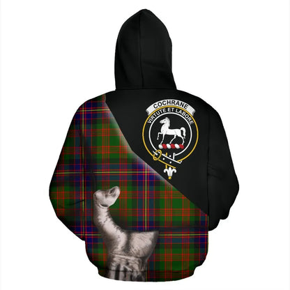 Printivon Cochrane Modern Tartan Clan Crest Hoodie Patronage
